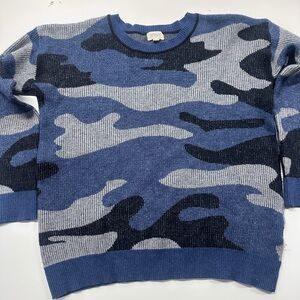 Men's Blue Camo Crewneck Sweater